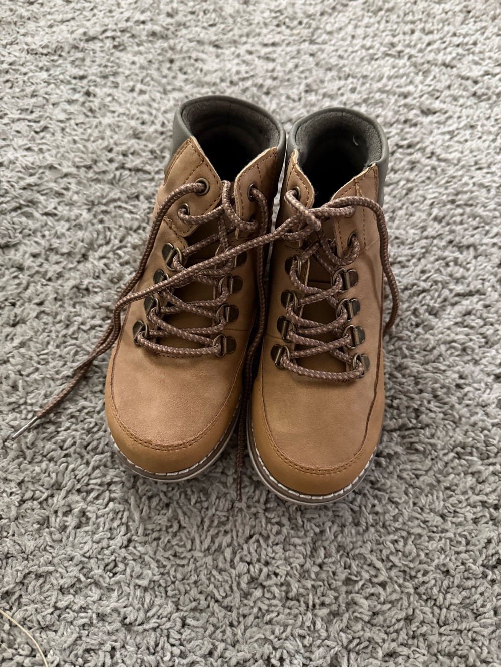 The Children's Place Tan Brown Lace-Up Kids Hiking Boots